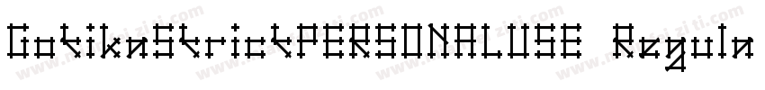 GotikaStrictPERSONALUSE Regular字体转换